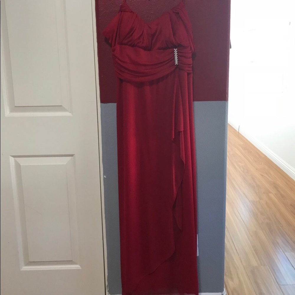Red Prom Dress with Shawl